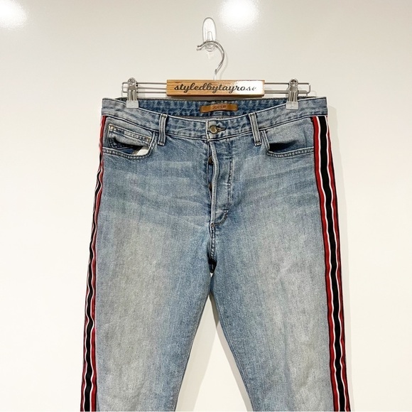 Joe's Jeans Smith High Rise Straight Leg Ankle Jean Side Stripe Raw Hem - Picture 7 of 15